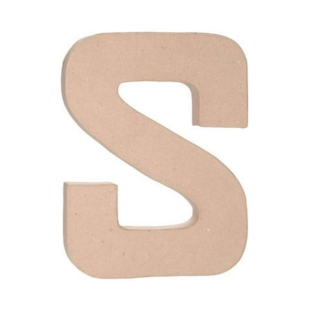 Paper Mache Letter: S - 12 inches (Best Paint For Paper Mache)