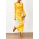 thumbnail image 4 of Vestido Maxi Ajustado de Manga Larga con Estampado Floral PRETTYGARDEN XL, 4 of 8