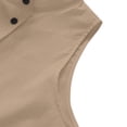 thumbnail image 7 of Xdegoge Sleeveless Cotton Linen Blouses for Women Mandarin Collar Asymmetrical Side Button Tops Casual Summer Tank Tops Lightweight Breathable Shells for Office Work, 7 of 7