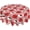 Red Love Heart Plaid, variant on Easter Checkered Tablecloth Round 70 Inch Colorful Buffalo Plaid Table Cloth,Stain Resistance Polyester Spring Holiday Table Covers for Kitchen Dining,Small Tablecloth for Party Picnic