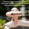 thumbnail image 4 of Stroller Fan With Flexible Tripod Clip On, Adjustable 4-Speed，Mini Portable Fan Usb Rechargeable Battery Operated, Small Personal Handheld Fan Cooling For Bed, Car Seat, Travel, Camping (Pink), 4 of 5