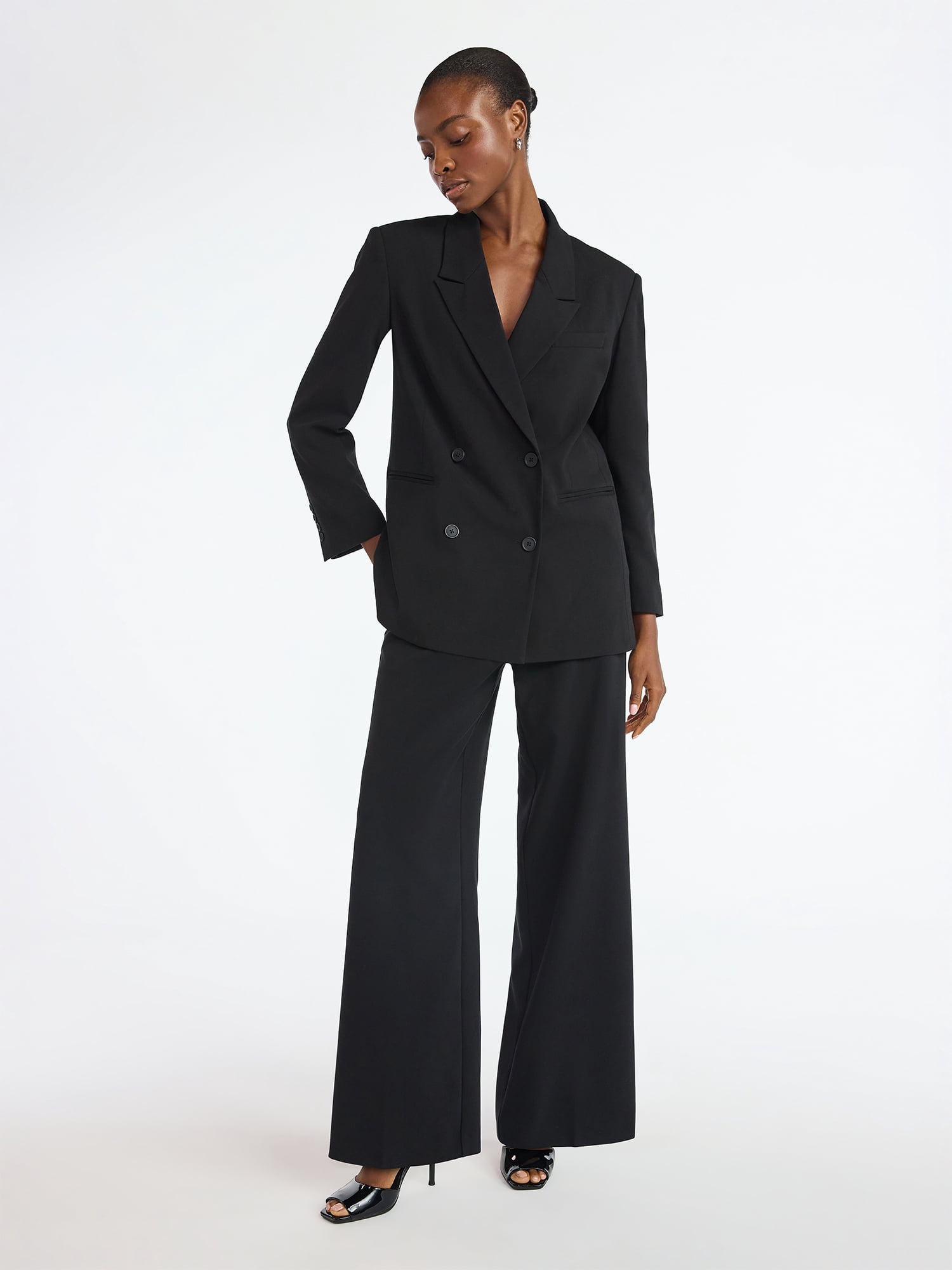 Scoop Women’s Wide Leg Trouser Pants, Sizes 0-20