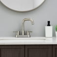 thumbnail image 6 of Bathroom Faucet 2 Handle 4 Inch Centerset Bathroom Sink Faucets 3 Hole with Pop Up Drain and Water Supply Lines, Brushed Nickel, 6 of 8