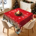 thumbnail image 4 of Tchckioa Christmas Red Square Tablecloth,Waterproof Table Cloth for Kitchen,52x52 Inch, 4 of 7