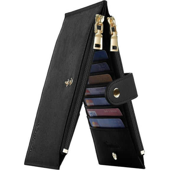 RFID Wallet Women Large Size Bifold Multi Card Wallet Case with Zipper Pocke Credit Card Holder for Women