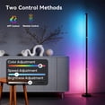 thumbnail image 6 of Finedea LED Corner Floor Lamp, 16 Million Colors Corner Light with App & Remote Control, 50” Smart RGB Ambient Lighting with Music Sync, Mood Lighting for Bedroom, Living Room, Gaming Room, 2 PACK, 6 of 14