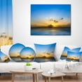 thumbnail image 4 of Designart Sunset Lake in South Thailand - Seashore Throw Pillow - 12x20, 4 of 5