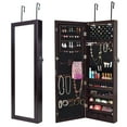 thumbnail image 2 of Patiojoy Lockable Wall Door Mount Mirrored Cabinet Jewelry Organizer w/ LED Lights, 2 of 7