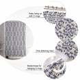 thumbnail image 6 of Shower Curtain Navy Blue Baroque Pattern Bathroom Curtains with Hooks, Waterproof Fabric Vintage European Style Bath Shower Curtains Set for Bathroom Bathtubs Decor 72x72 Inch, 6 of 8