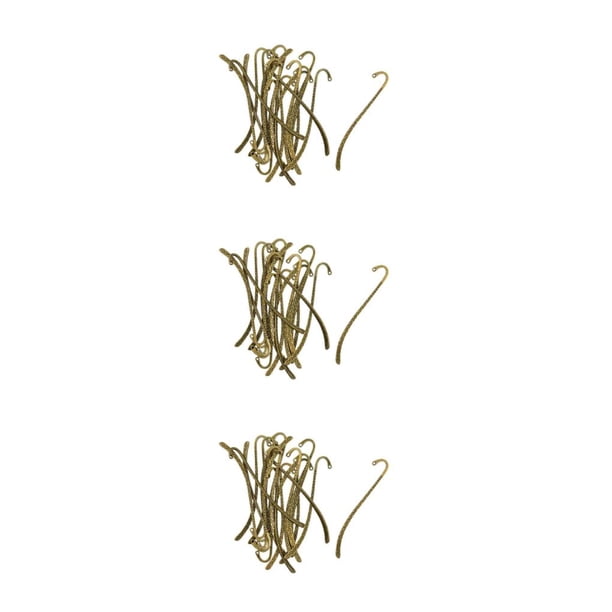 Inteprter 20 Pieces Bronze Beading Line Pattern Bookmarks With Hole For DIY Making Type1