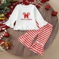 thumbnail image 2 of Zshosam Toddler Girl Christmas Clothes Fall/Winter Kids Toddler Girl Christmas Clothes Print Sweatshirt Pants 2Pc Outfits Set Size 12 18 Months,(Red 12-18 Months), 2 of 3
