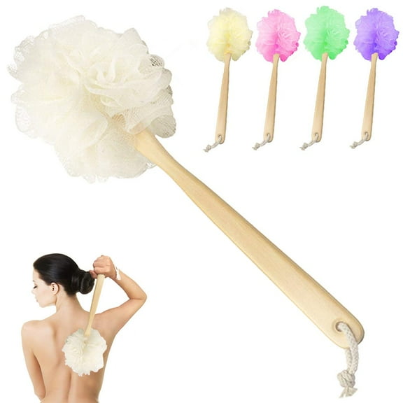 Loofah Sponge Back Scrubber Long Handled Exfoliating Spa Bath Shower Body Brush