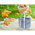 thumbnail image 5 of Insulated Bag, Lunch Bag for Women and Men, Cute Tote Bag Lunch Box Large Capacity, Reusable Cooler Bag for Work, Office Gray 10.6*7.1*7.9in, 5 of 6