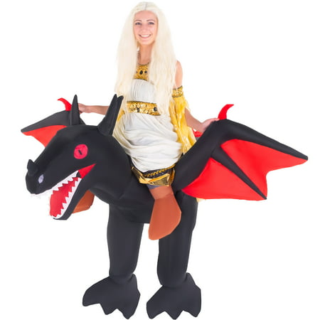 Black Ride On Dragon Inflatable Costume