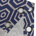 thumbnail image 4 of Ambesonne Ethnic Grommet Curtain, Folk Art Ikat Pattern Zigzag, 50"x108", Navy Blue and Eggshell, 4 of 5