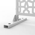 thumbnail image 5 of Elevens Decorative Privacy Screen Outdoor Divider with Stand Metal Corten Steel 75" x 48" x 16" White, 5 of 5