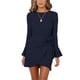 thumbnail image 2 of Vestido, Transpirable Manga Larga Dobladillo Irregular Cómodo Vestido De Mujer Cuello Redondo Para Trabajar Para Citas ANGGREK  Otros, 2 of 8