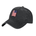 thumbnail image 2 of American Flag Cowboy Hat Baseball Hat Trucker Hat For Men Women Retro Denim Hats Baseball Cap Dad Hat, 2 of 5