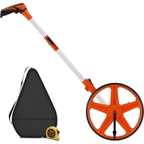 12 Inch Measuring Wheel, Measuring Wheel in Feet and Inches, One key to Zero Rolling Tape Measuring Wheels, Orange
