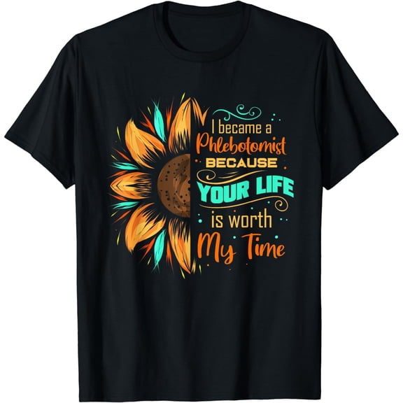 Phlebotomist Sunflower Phlebotomy Technician T-Shirt