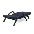 thumbnail image 4 of GDF Studio Ethan Outdoor Faux Wicker Adjustable Chaise Lounge with Cushion, Dark Brown and Navy Blue, 4 of 10