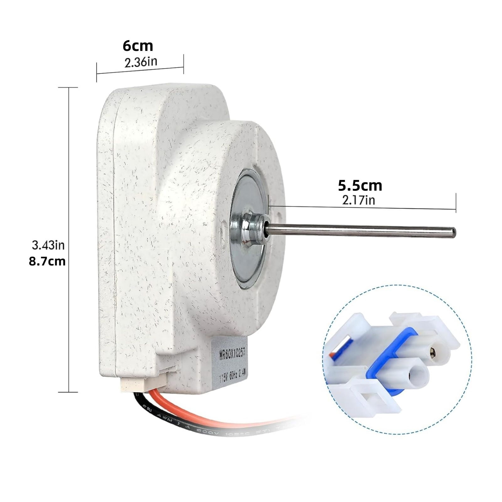 WR60X10257 Evaporator Fan Motor for GE Refrigerator Replacement Part WR60X10129TAPDRA Spare Part