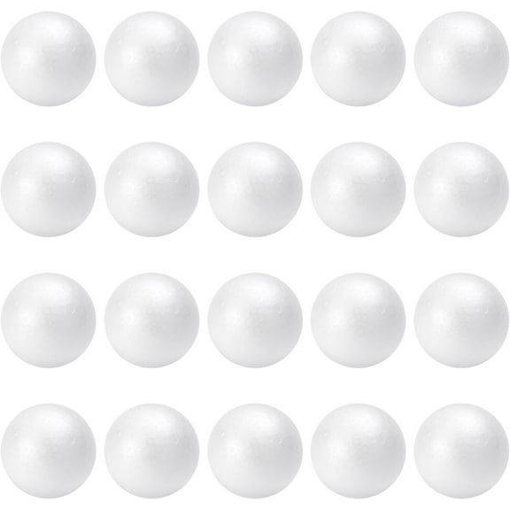 2 Inch Craft Foam Balls 40-Pack, Polystyrene Balls for DIY Crafts School Supplies Decorations(White)
