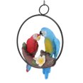 thumbnail image 3 of Garden Iron   Pendant, Garden Bird Model Crafts Weatherability Small Red Blue Macaw Cute Expression Synthetic Resin Iron  For Patio, 3 of 8