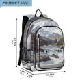 thumbnail image 2 of FORMRS Unisex School Backpack 17" Student Travel Bag with Laptop Compartment, River and Mountains, 2 of 7