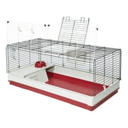 Midwest Homes for Pets Deluxe Rabbit & Guinea Pig Cage, X-Large, White & Red; 47.2 x 19.7 x 23.6 Inches; 158XL