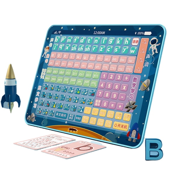 DEELLEEO 12-inch intelligent early education machine three-in-one upgraded intelligent learning machine Chinese-English bilingual learning