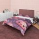 thumbnail image 5 of Calabaza sonriente, juego de funda nórdica infantil rosa púrpura, ropa de cama estética con cremallera,, 5 of 5