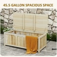 thumbnail image 4 of Outsunny 45 Gallon Wooden Deck Box Outdoor Storage Container, Natural, 4 of 10