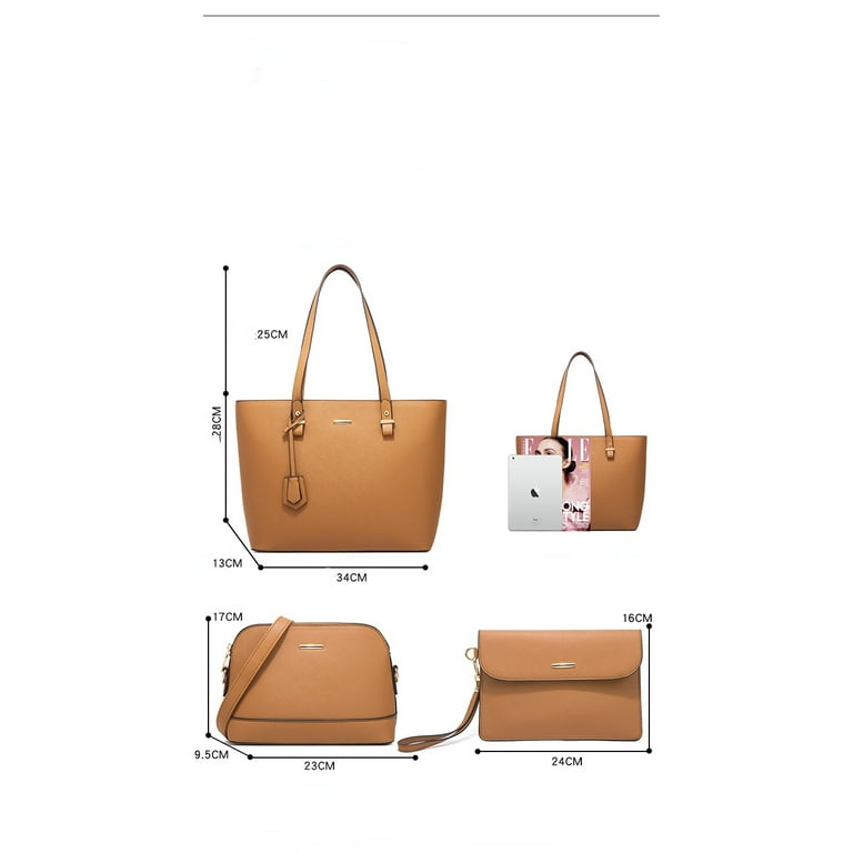 Elimpaul women fashion handbags tote bag shoulder bag top cheap handle satchel purse set 4pcs