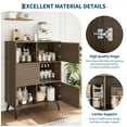 thumbnail image 4 of TEQIN 3-Tier Display Storage Cabinet Stand, Modern Accent Cabinet,43.3" Tall  Buffet Display Stand with Strong Legs for Living Room, Dining Room, Kitchen, Hallway, 4 of 8