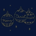 thumbnail image 2 of Boy's Lost Gods Merry Christmas Ornaments Graphic Tee Navy Blue X Large, 2 of 4