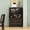 Black, variant on S-HOME Versatile Storage Cabinet Featuring 4 Iron Doors Adjustable Shelf Metal Frame For Kitchen Or Living Room, Black