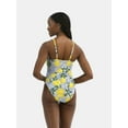 thumbnail image 4 of Time and Tru Women’s and Women’s Plus Pique Print One Piece Swimsuit, Sizes XS-2X, 4 of 6