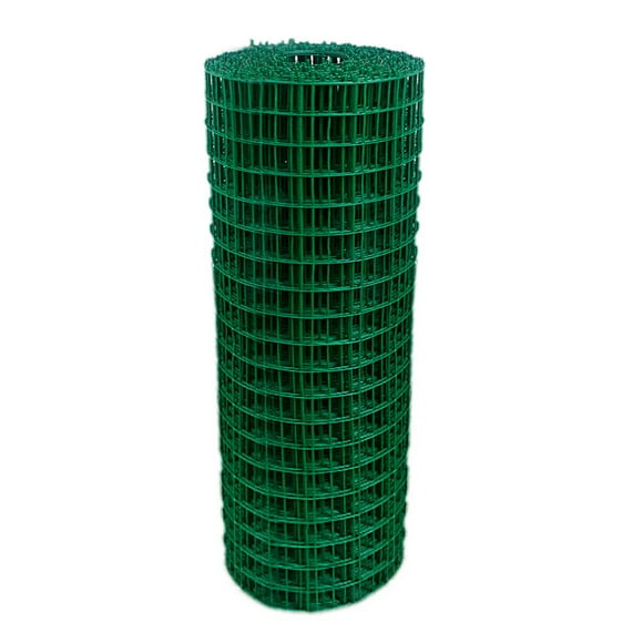 Vinyl Coated Garden Fence Hardware Cloth Poultry Fence Galvanized Rolls Garden Enclosure Fence Wire Fence Roll 118 * 20in for Balcony Courtyard Garden