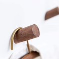 thumbnail image 3 of Wooden Hat Rack Coat Hook Natural Walnut Black Short, 3 of 5