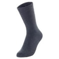 thumbnail image 3 of 3 Pairs Children's Wool Socks for Boys & Girls. Comfy, Durable, Stretchable, Sweat Resistant Colored Crew Socks LK0601 Size 9Y-11Y (Coffee,Dark Grey,Grey), 3 of 4