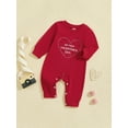 thumbnail image 4 of My First Valentines Day Outfit Baby Girl 3 6 12 18 Months Letter Heart Print Romper Long Sleeve Overalls Jumpsuit Spring Clothes, 4 of 8