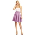 thumbnail image 4 of Made by Johnny Women's Basic Versatile Stretchy Flared Casual Midi Skater Skirt XXXL LILAC, 4 of 6