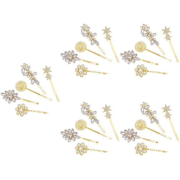 LITINKIMI Rhinestone Hair Pin Straight Line for Girls Women Headdress 25Pcs 2.8X0.8In
