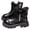 Black, variant on Fozruso Stylish Girls Ankle Boots For Winter Fashion Soft Sole Casual Dress Shoes With Bowknot,Mid Calf Boots Sizes 9.5 Little Kid(3.5-4 Years)