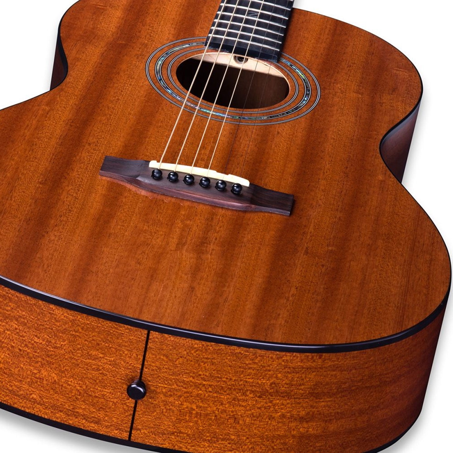 Buy Zager 38 inch Parlor Size Acoustic Guitar African Mahogany Finish