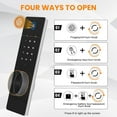 thumbnail image 4 of 53.15" Wall Safe Between the Studs, Biometric Fingerprint Hidden Safe with Dual Alarm System and Silent Mode, Wall Gun Safe with 3 Adjustable Shelves and Magnetic Slot (Black-Fingerpirnt), 4 of 7