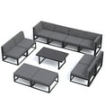 thumbnail image 3 of ELPOSUN Aluminum Patio Furniture Set, Modular Oversized Outdoor Sectional of Olefin 5 inch Thick Cushion, Coffee Table and Waterproof Cover, Patio Conversation Sets for Porch, Deck, 3 of 8