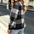 thumbnail image 5 of Tqcoqu Jackets for Women 2026 Lightweight Bomber Jacket Plaid Flannel Coat, Zip Up Long Sleeve Short Warm Coat with Pockets,Women's,Size S-XXL, 5 of 8