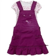 Faded Glory - Little Girls' Canvas Jumper & Print Tee Set